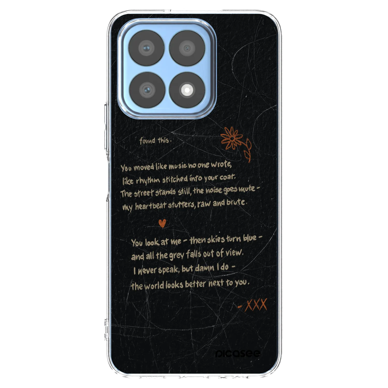 Picasee silikonski prozorni ovitek za Honor X8a - POET