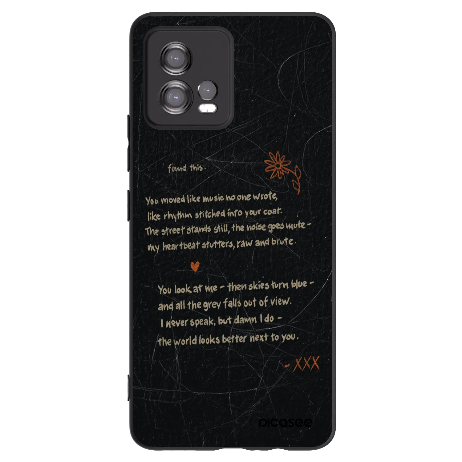 Picasee silikonski črni ovitek za Motorola Moto G72 - POET