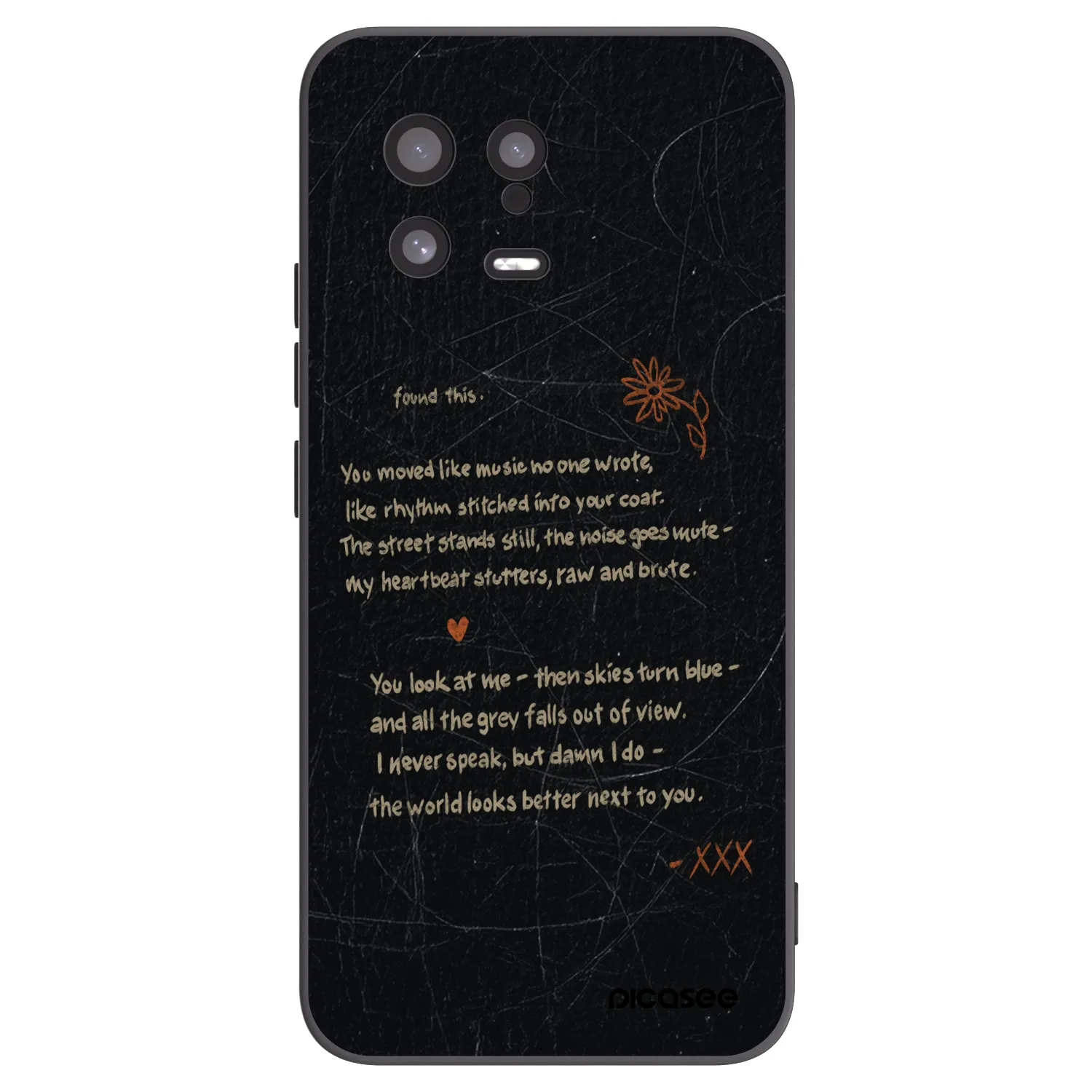 Picasee silikonski črni ovitek za Xiaomi 13 - POET