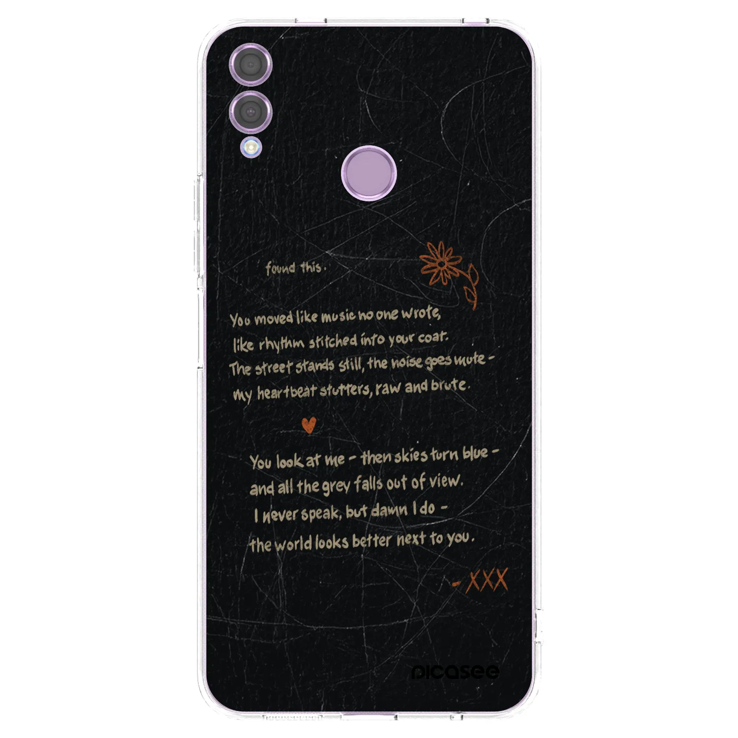 Picasee silikonski prozorni ovitek za Honor 8X - POET