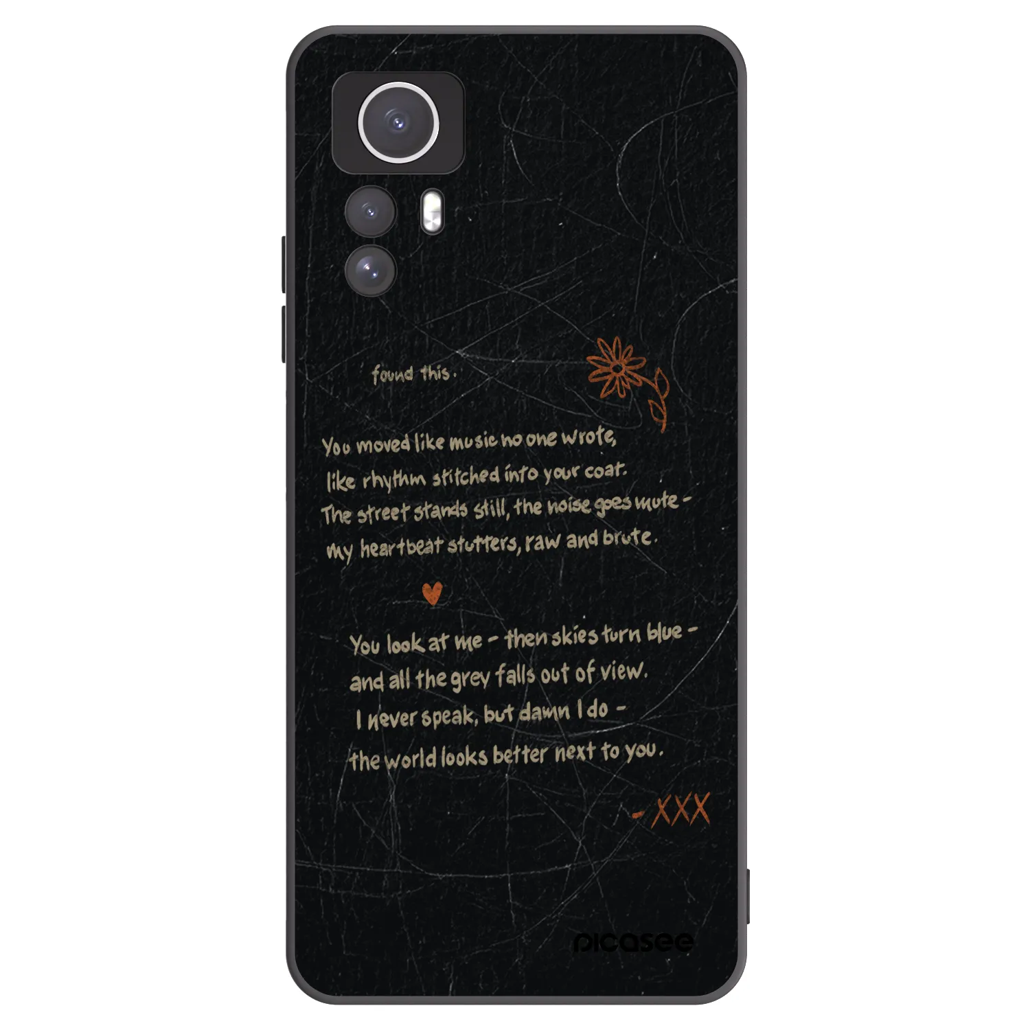 Picasee silikonski črni ovitek za Xiaomi Redmi Note 12S - POET