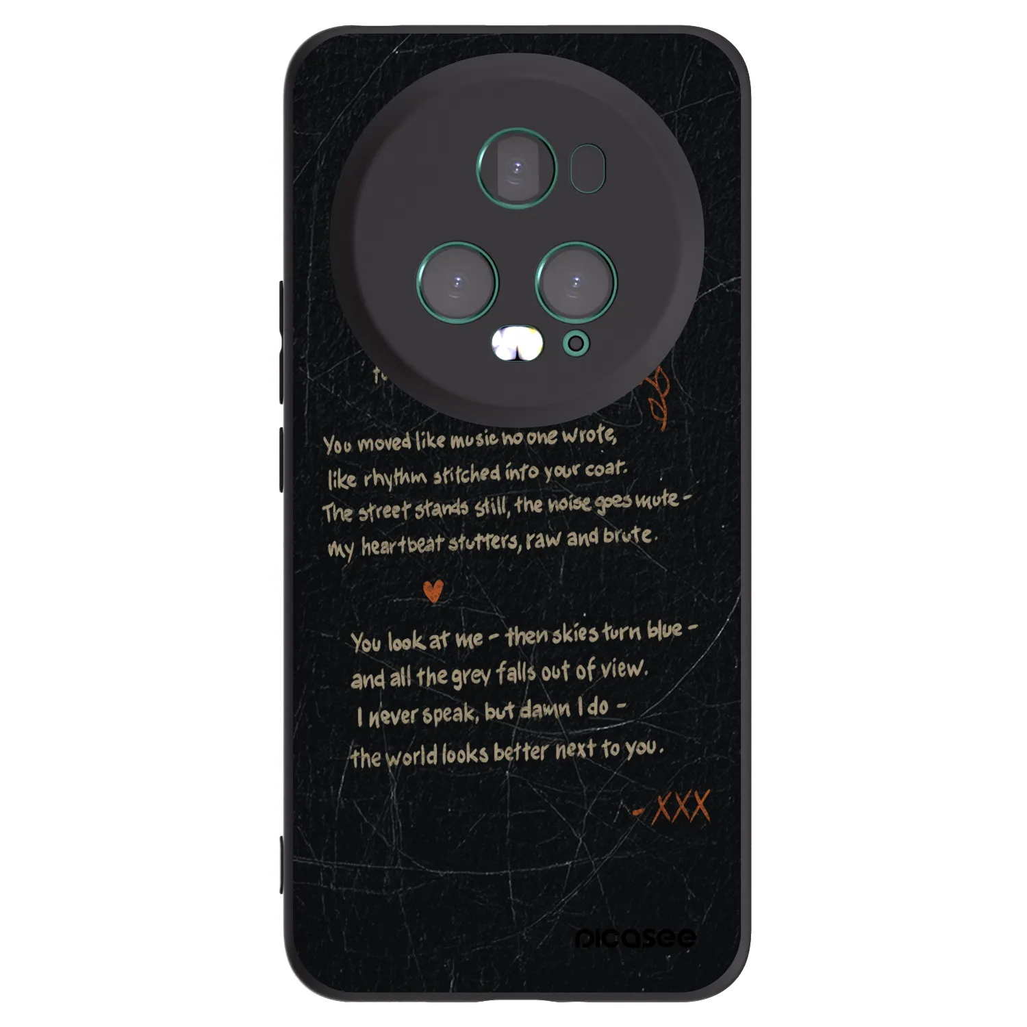 Picasee silikonski črni ovitek za Honor Magic5 Pro - POET