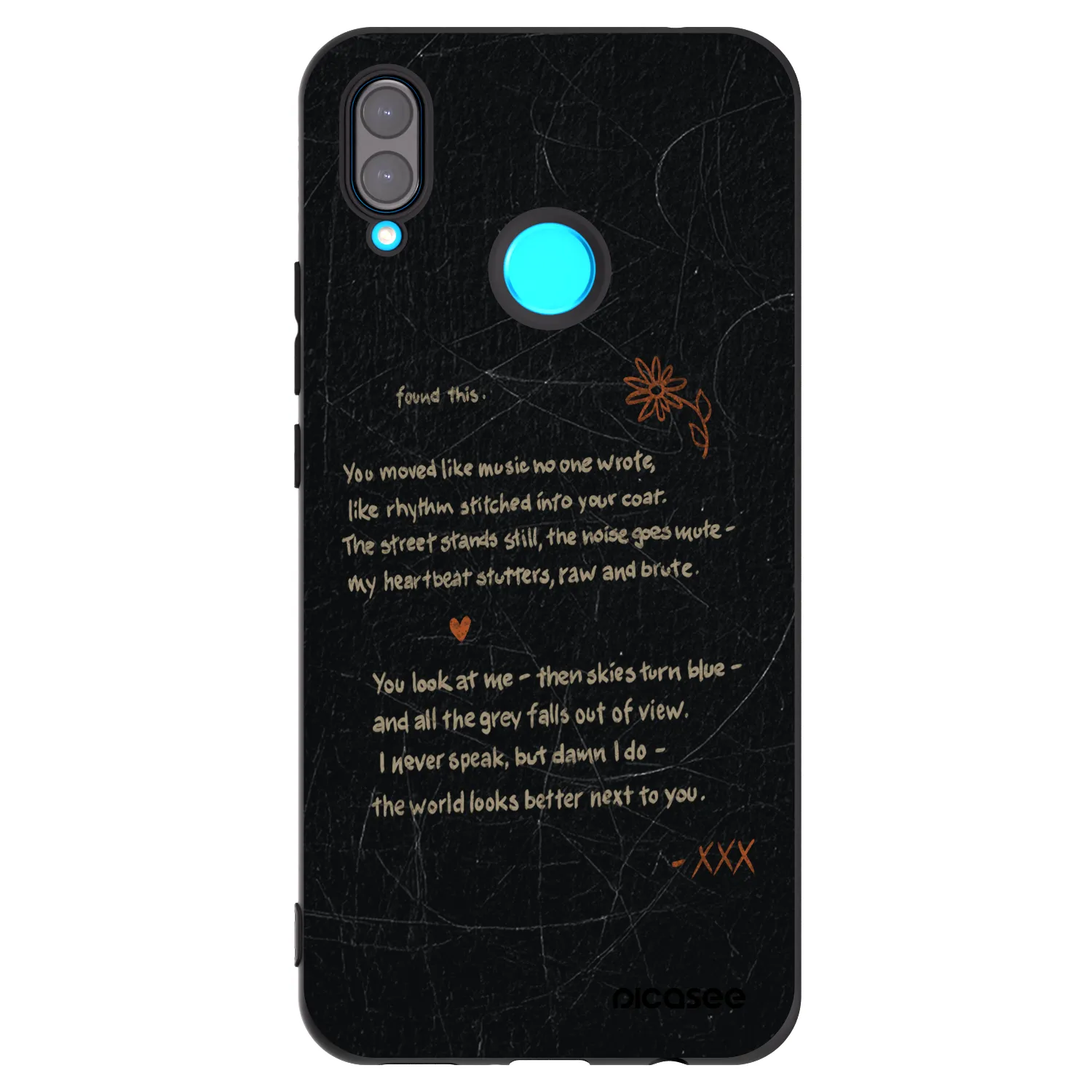 Picasee silikonski črni ovitek za Huawei Nova 3 - POET