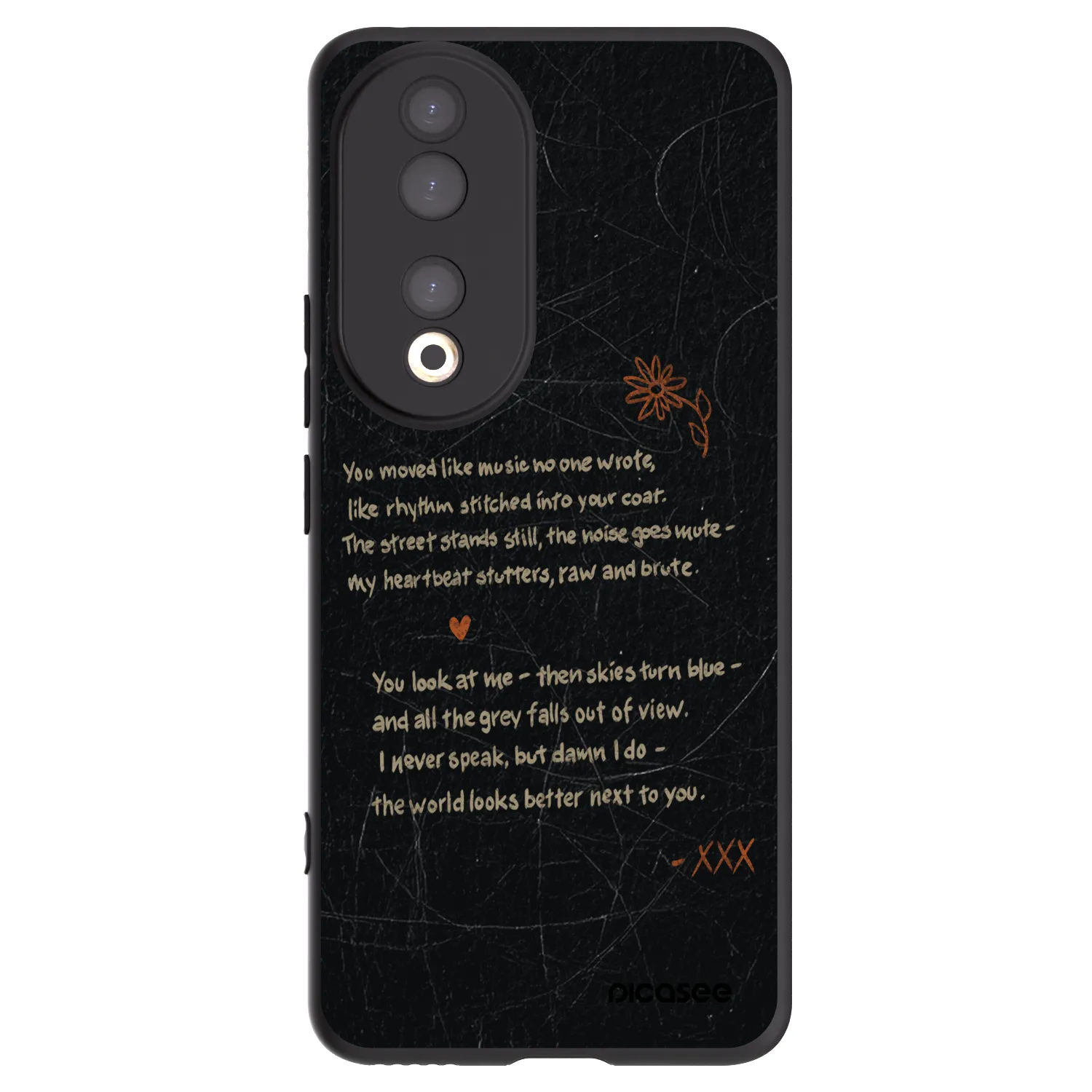Picasee silikonski črni ovitek za Honor 90 5G - POET