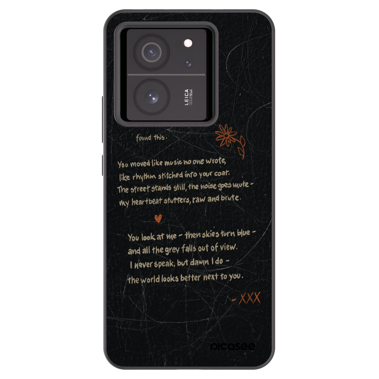 Picasee silikonski črni ovitek za Xiaomi 13T - POET
