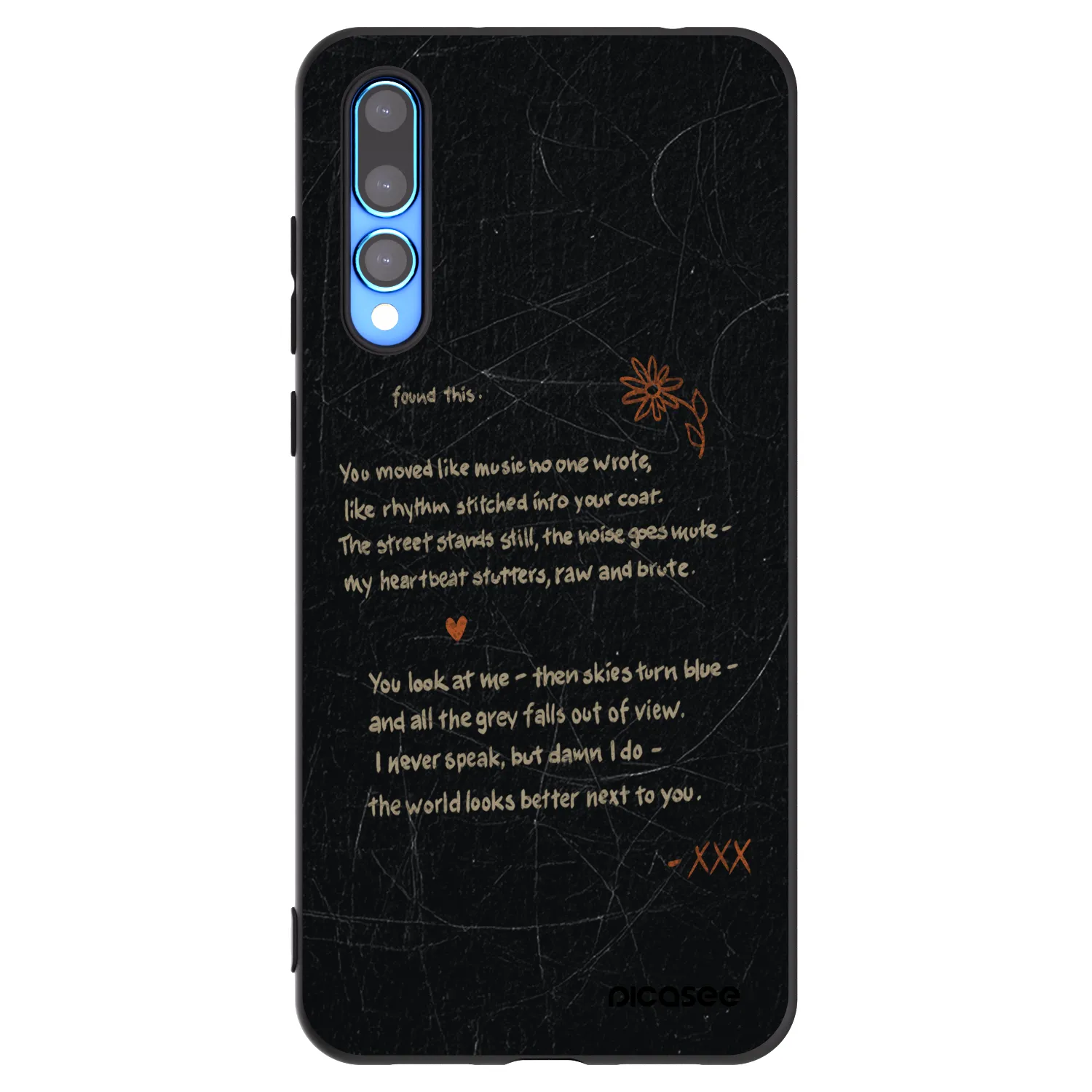 Picasee silikonski črni ovitek za Huawei P20 Pro - POET