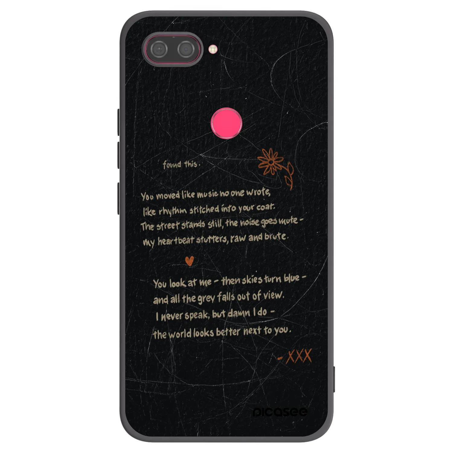Picasee silikonski črni ovitek za Xiaomi Mi 8 Lite - POET