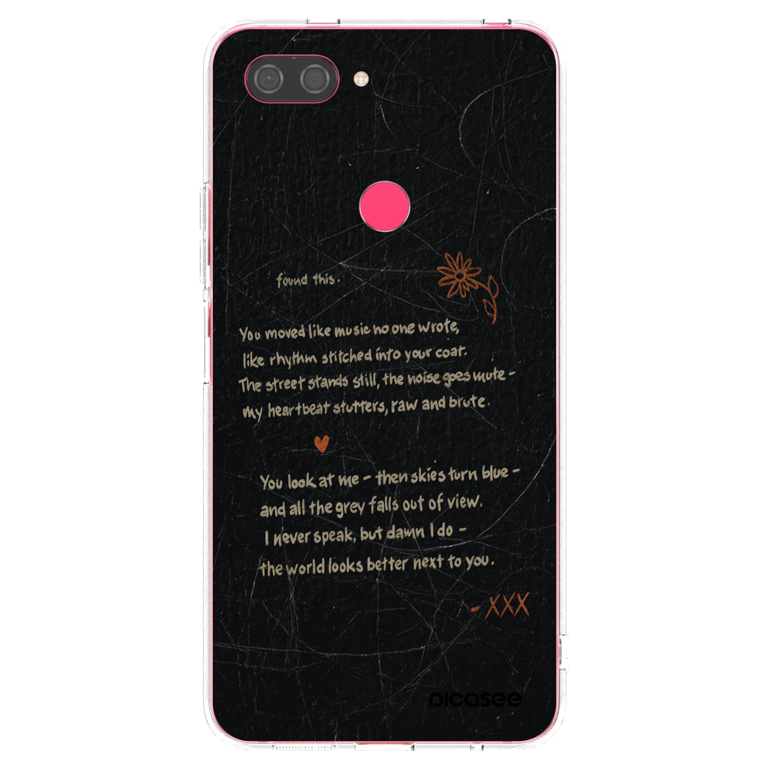 Picasee silikonski prozorni ovitek za Xiaomi Mi 8 Lite - POET