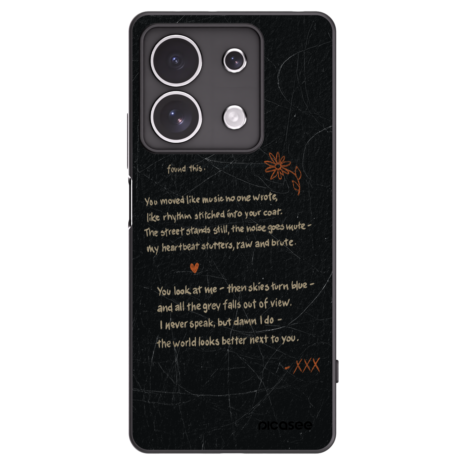 Picasee silikonski črni ovitek za Xiaomi Redmi Note 13 4G - POET