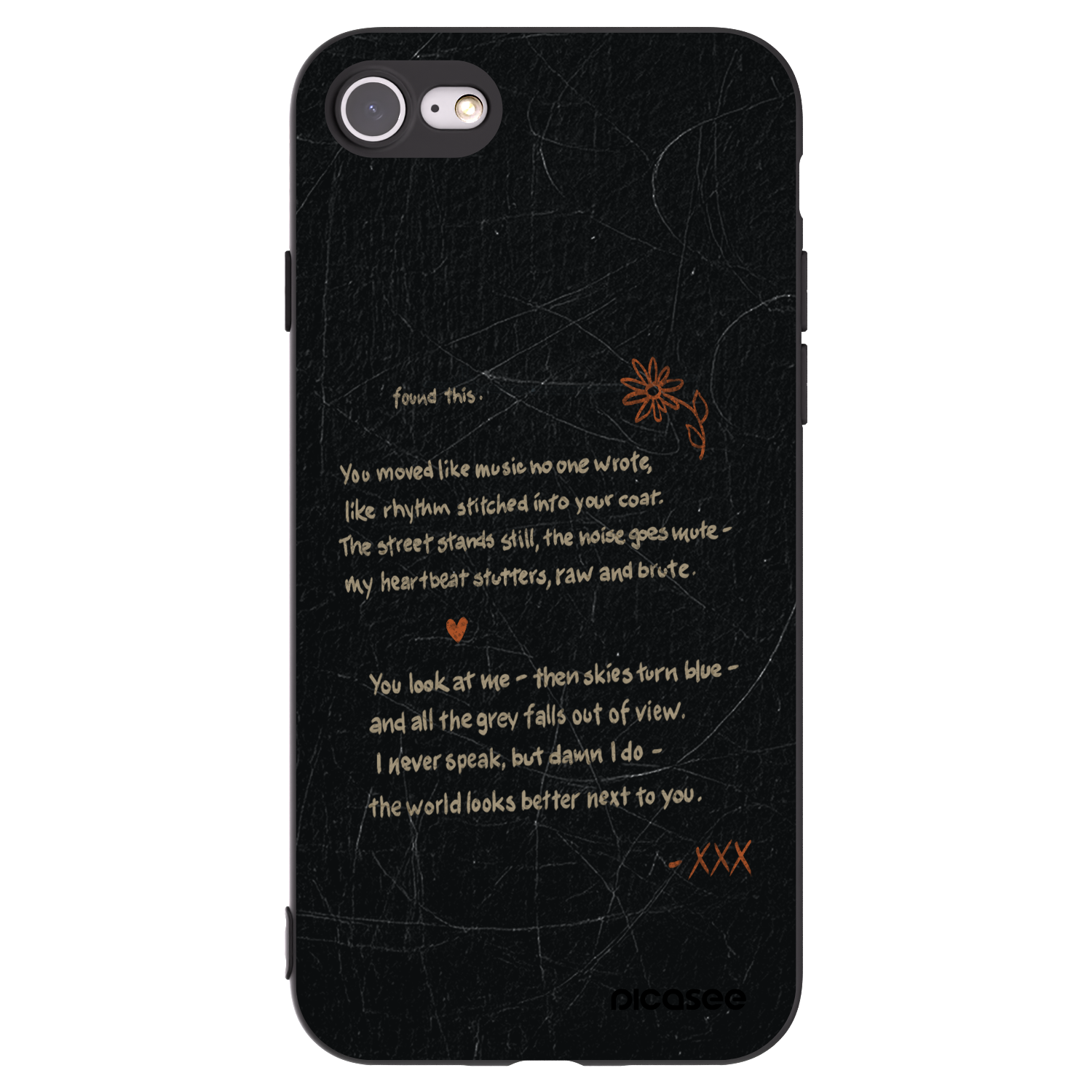 Picasee silikonski črni ovitek za Apple iPhone 8 - POET