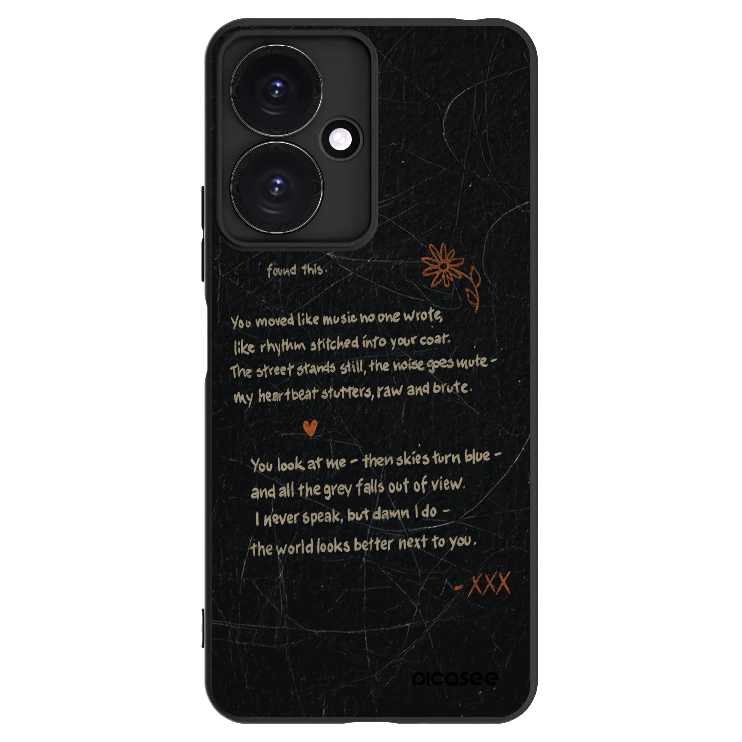 Picasee silikonski črni ovitek za Xiaomi Redmi 13C 5G - POET