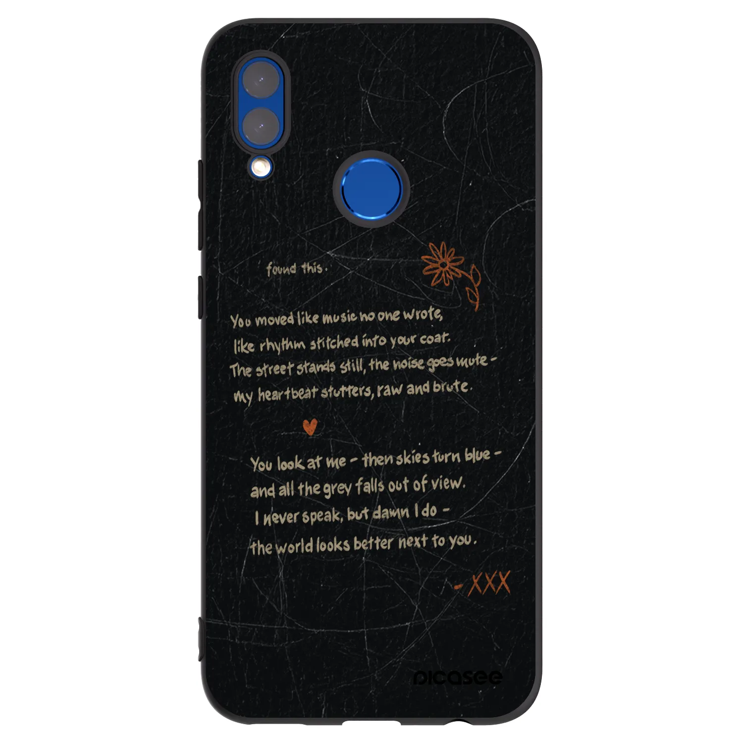 Picasee silikonski črni ovitek za Honor 10 Lite - POET