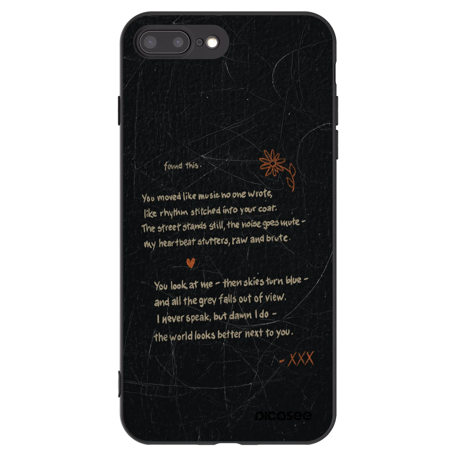 Picasee silikonski črni ovitek za Apple iPhone 7 Plus - POET