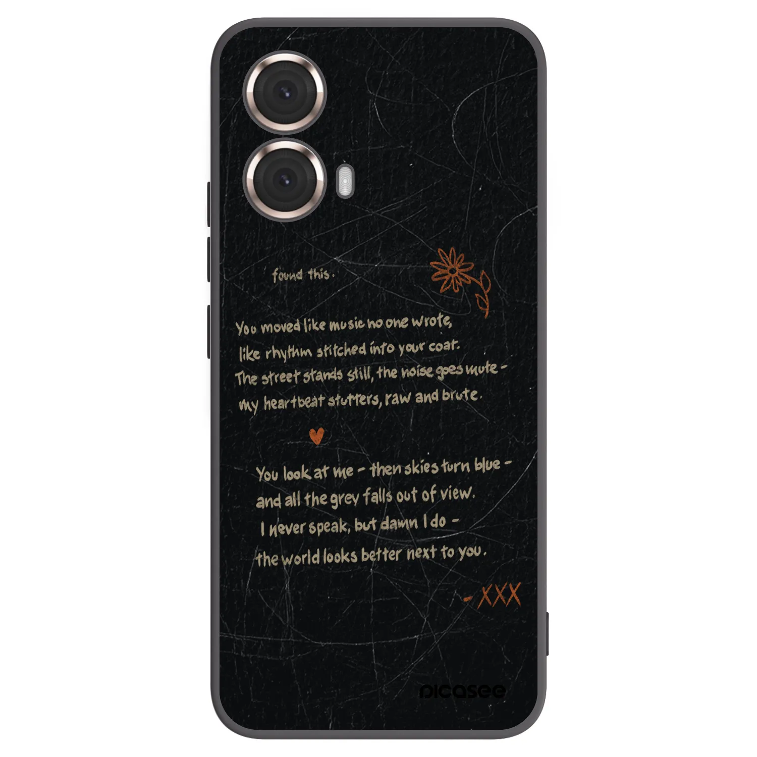 Picasee silikonski črni ovitek za Motorola Moto G85 - POET