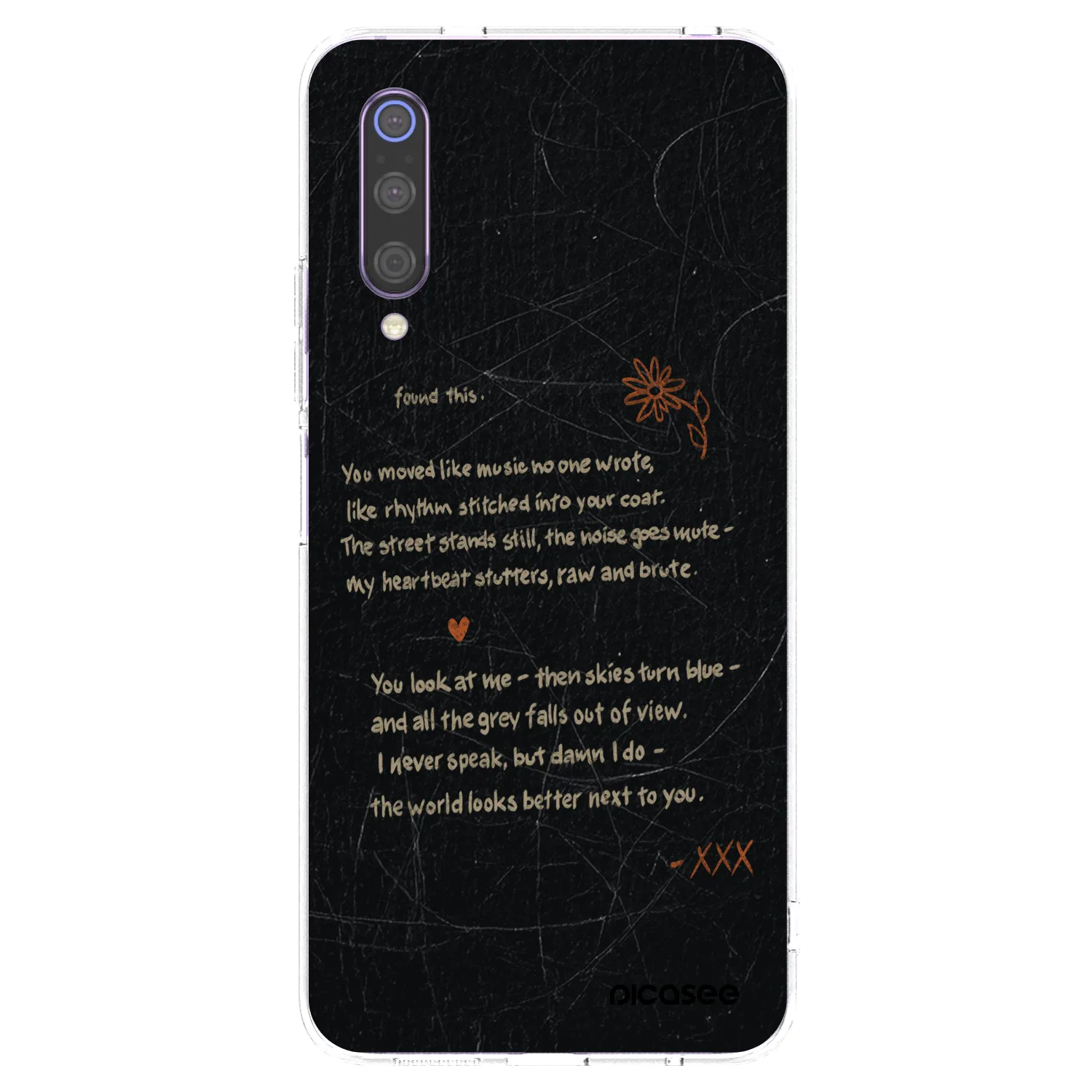 Picasee silikonski prozorni ovitek za Xiaomi Mi 9 - POET