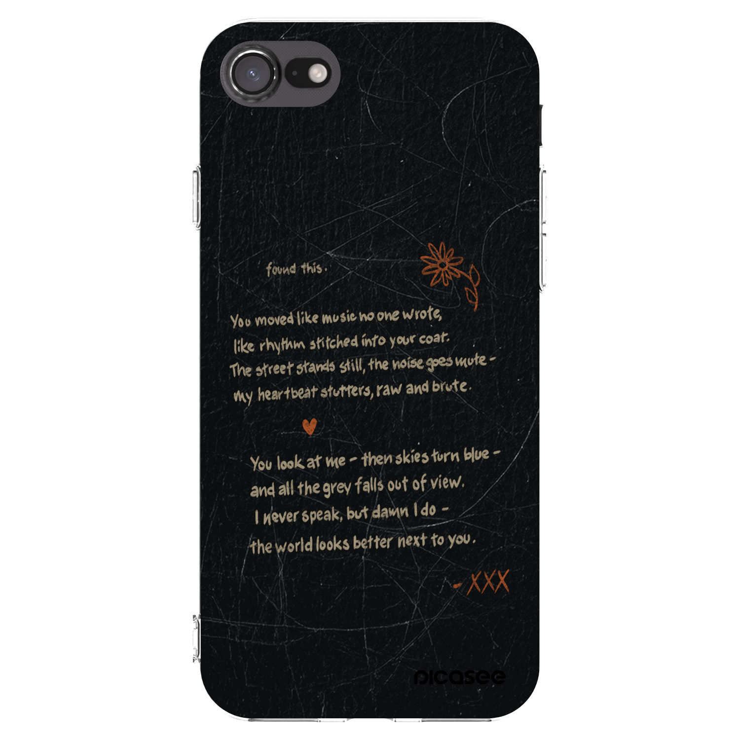 Picasee silikonski prozorni ovitek za Apple iPhone 7 - POET