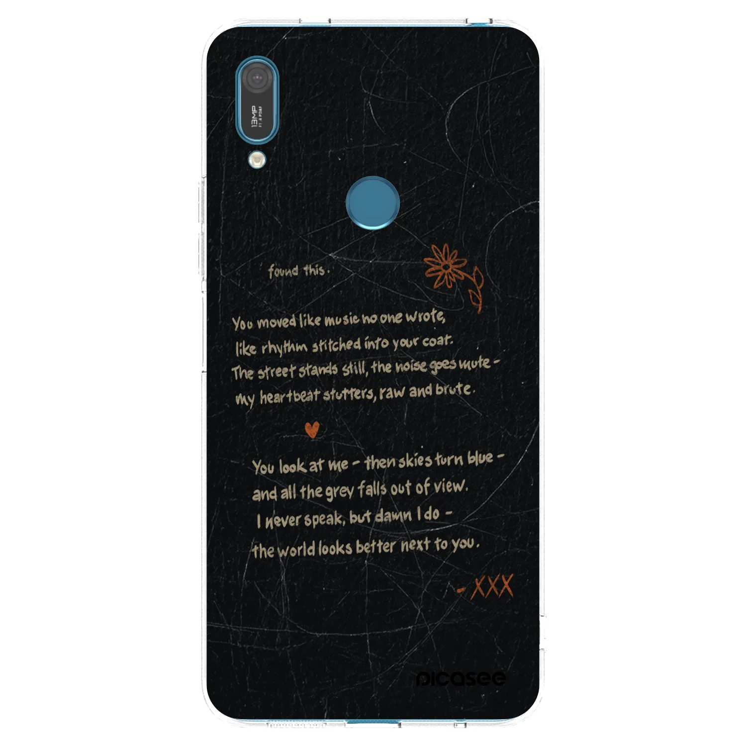 Picasee silikonski prozorni ovitek za Huawei Y7 2019 - POET
