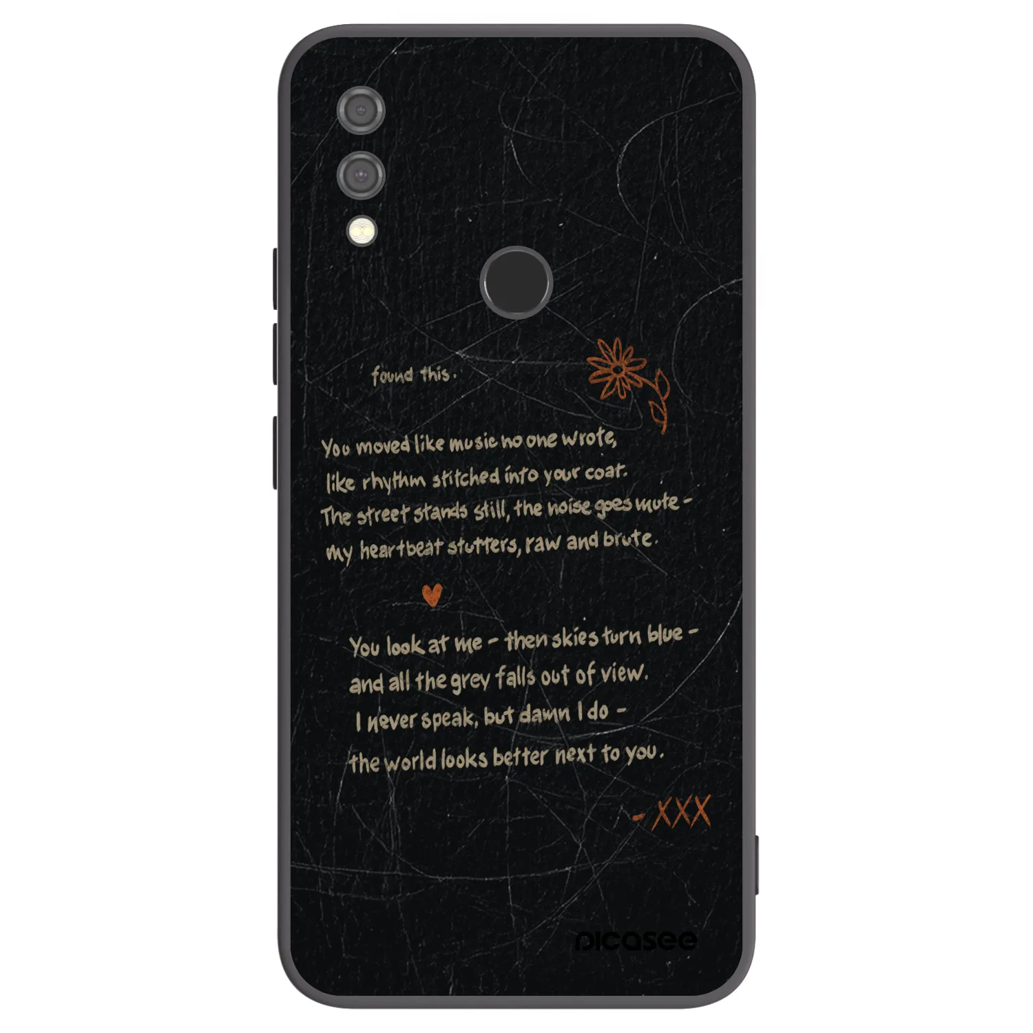 Picasee silikonski črni ovitek za Xiaomi Redmi Note 7 - POET