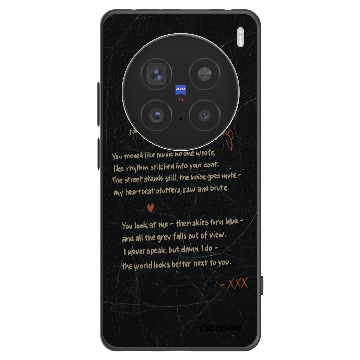 Picasee silikonski črni ovitek za Vivo X200 Pro - POET