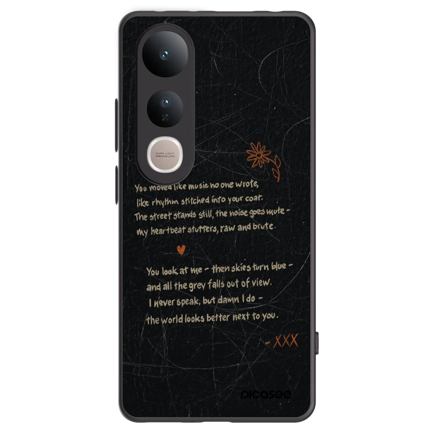 Picasee silikonski črni ovitek za Vivo V50 Lite 5G - POET