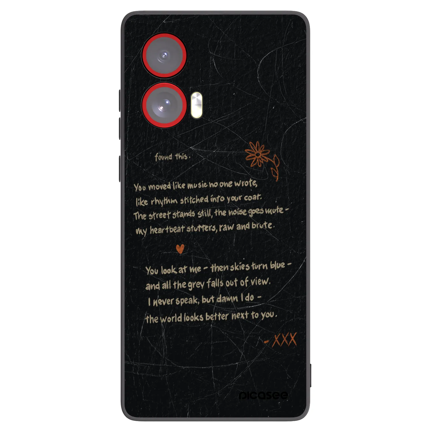 Picasee silikonski črni ovitek za Motorola Edge 50 Fusion - POET