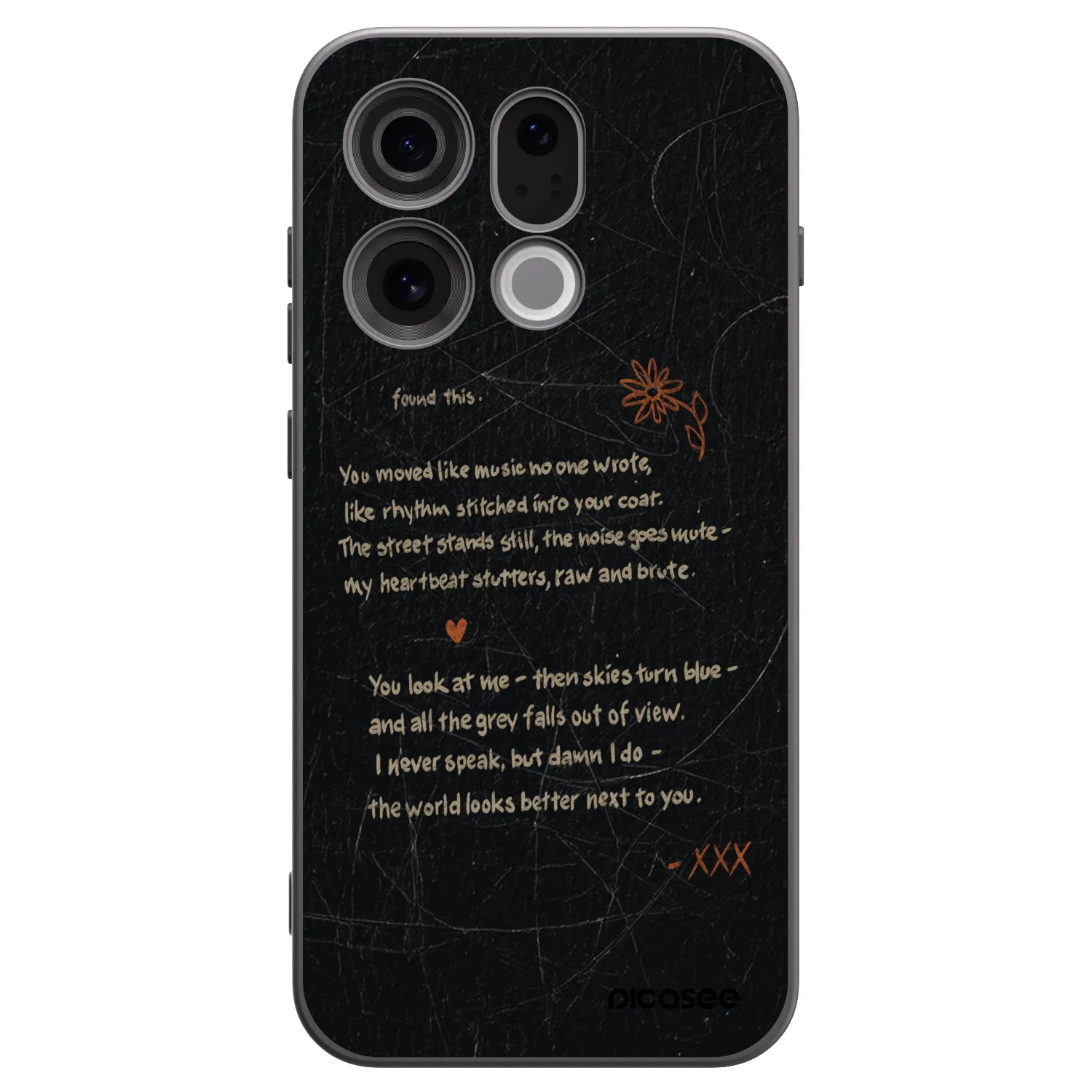 Picasee silikonski črni ovitek za OPPO Find X9 - POET