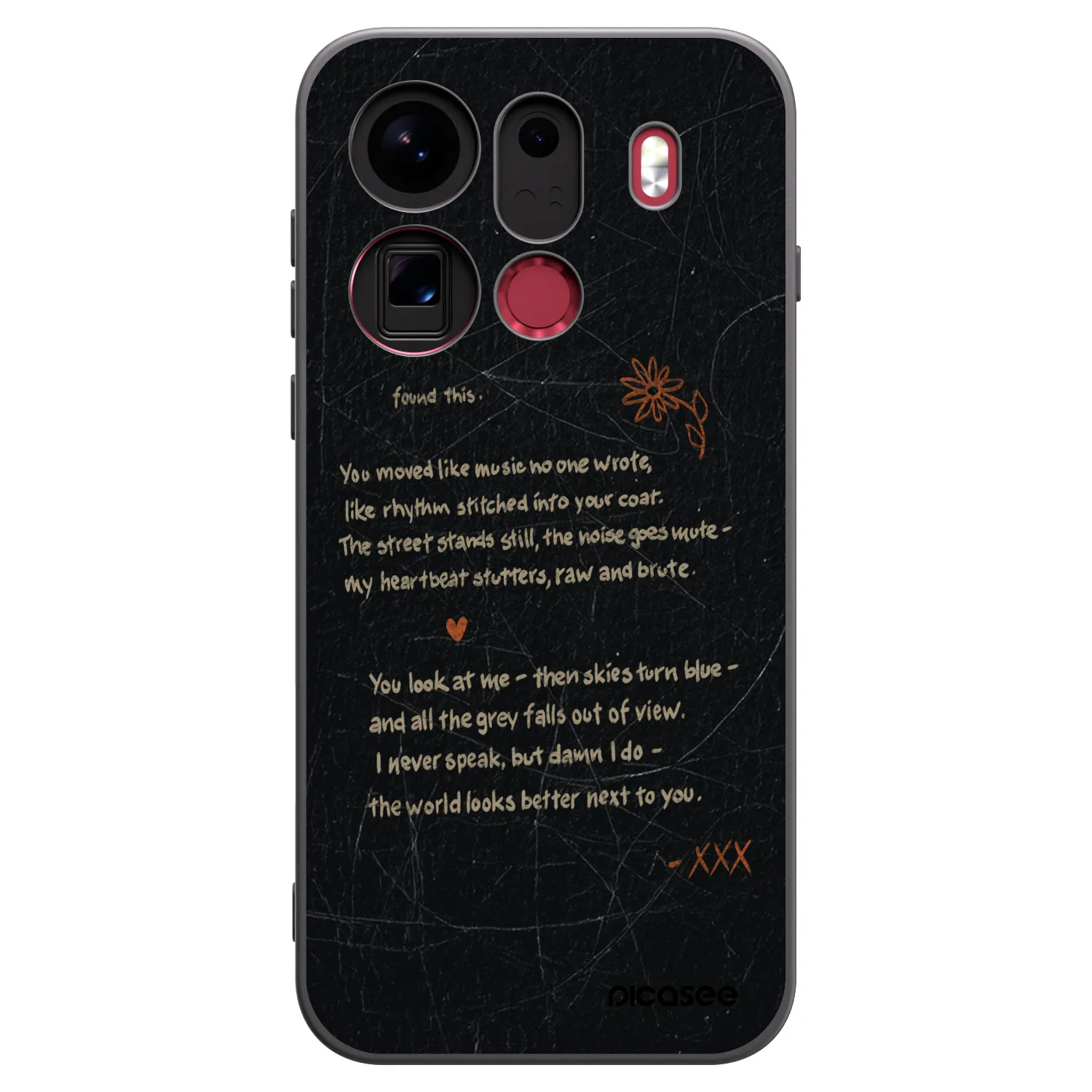Picasee silikonski črni ovitek za OPPO Find X9 Pro - POET