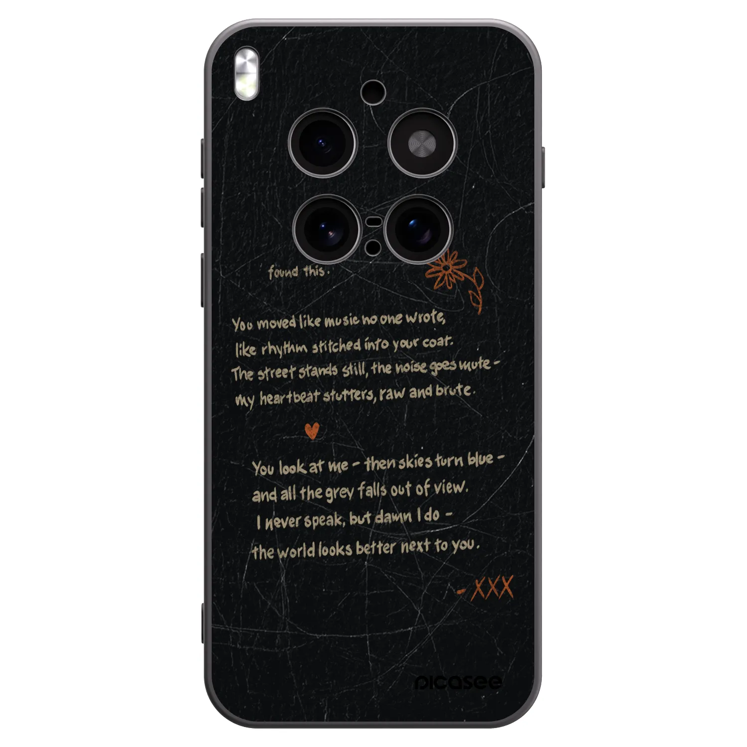 Picasee silikonski črni ovitek za Vivo X300 Pro - POET