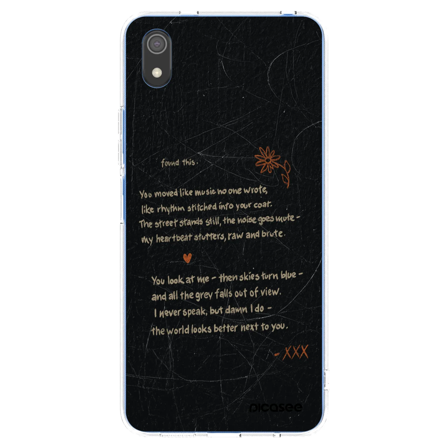 Picasee silikonski prozorni ovitek za Xiaomi Redmi 7A - POET