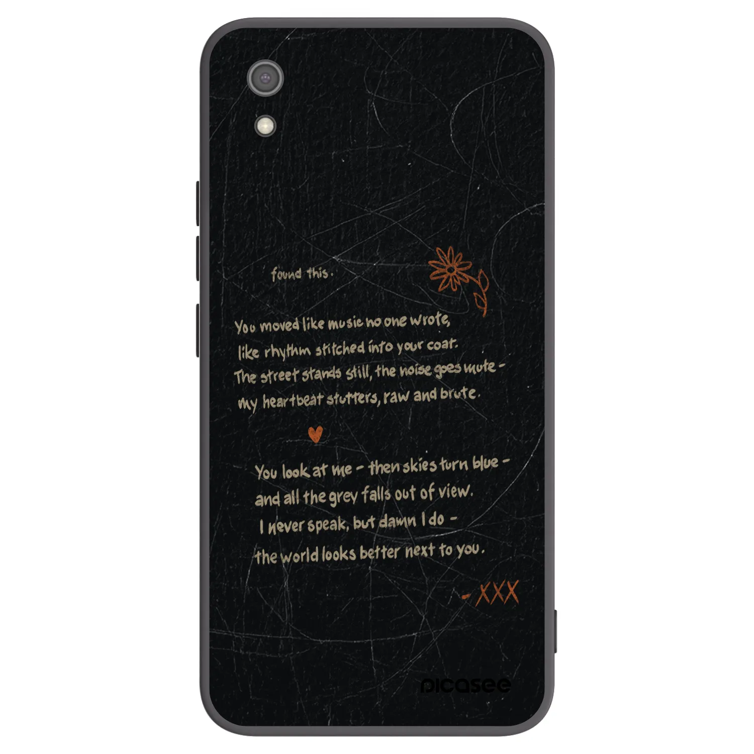 Picasee silikonski črni ovitek za Xiaomi Redmi 7A - POET