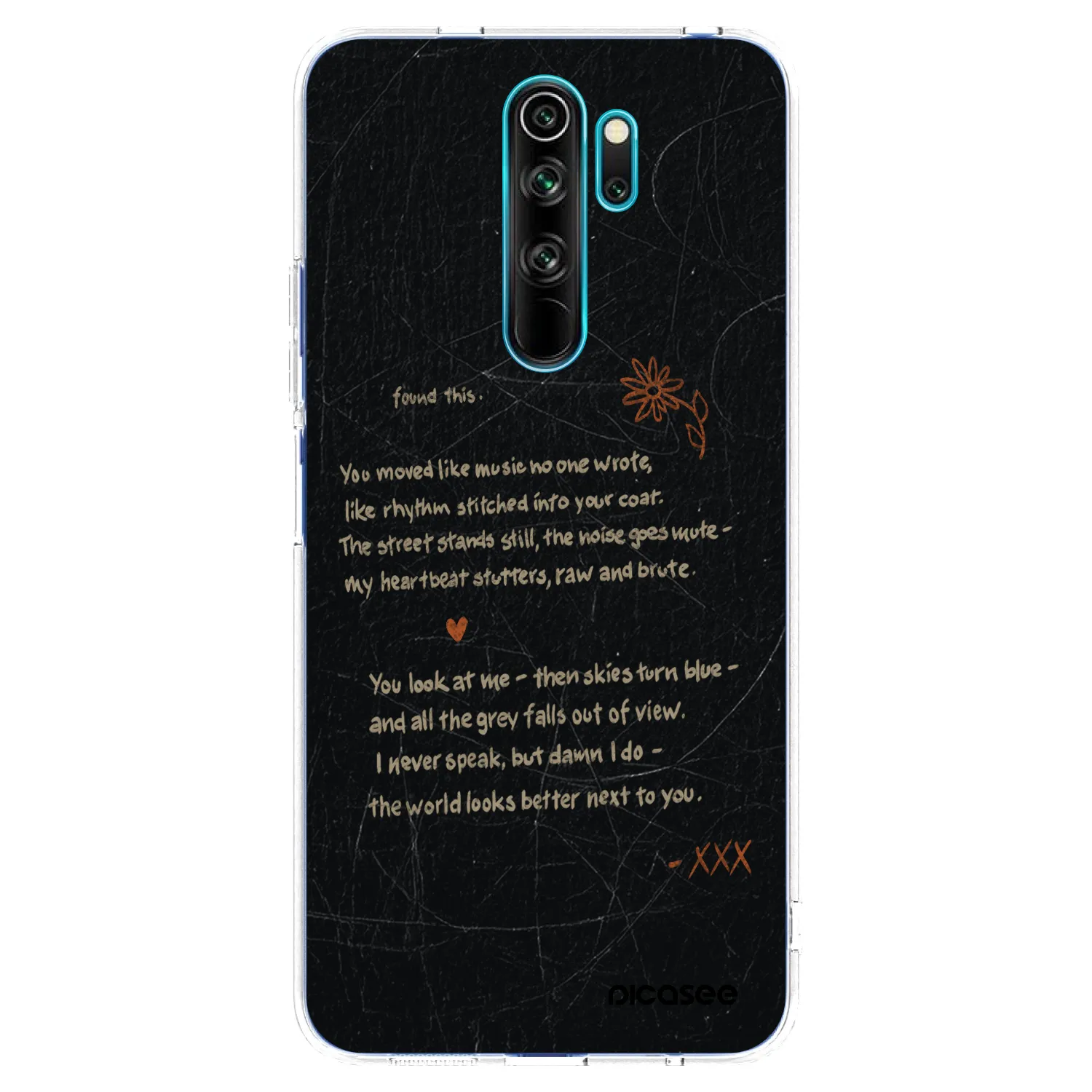Picasee silikonski prozorni ovitek za Xiaomi Redmi Note 8 Pro - POET