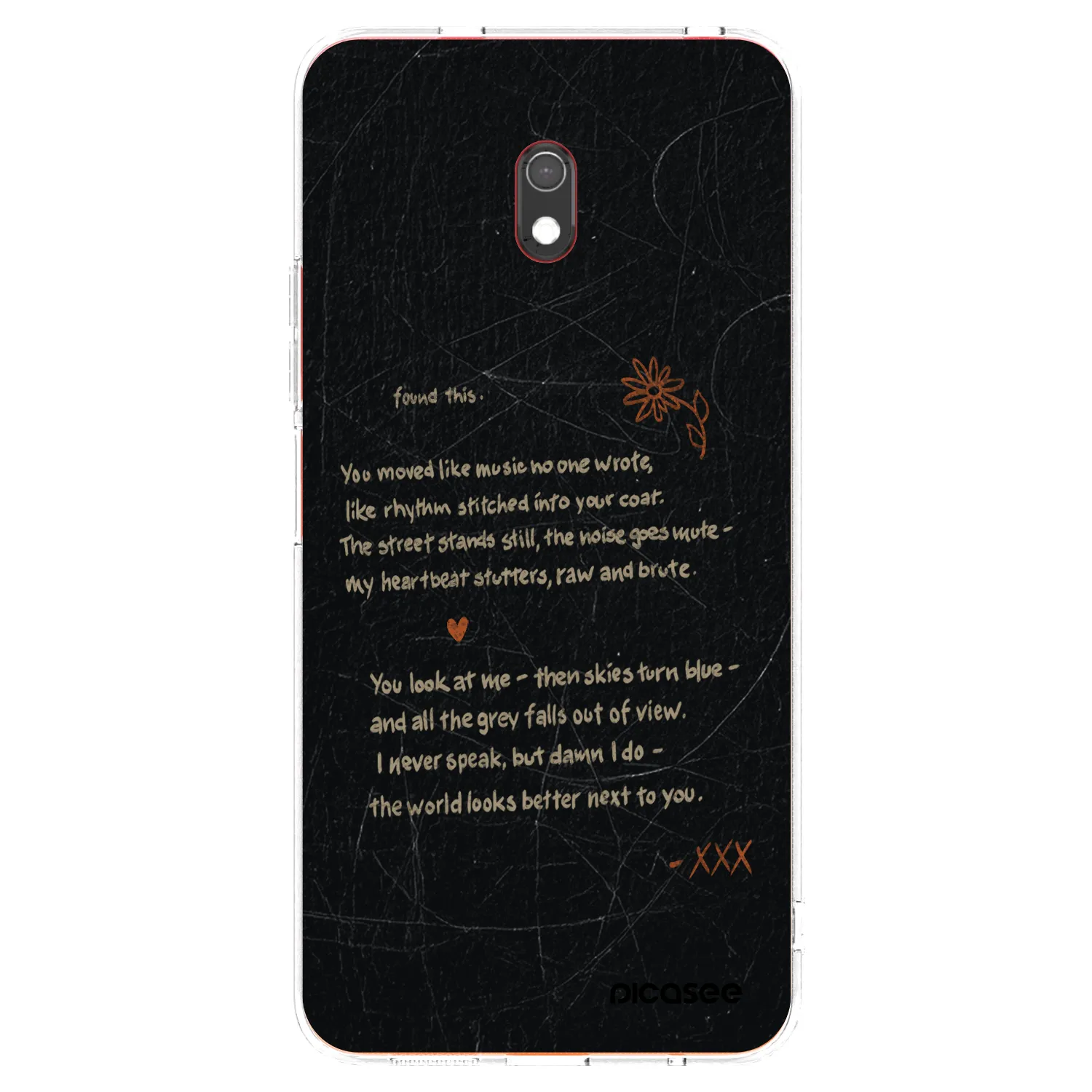 Picasee silikonski prozorni ovitek za Xiaomi Redmi 8A - POET