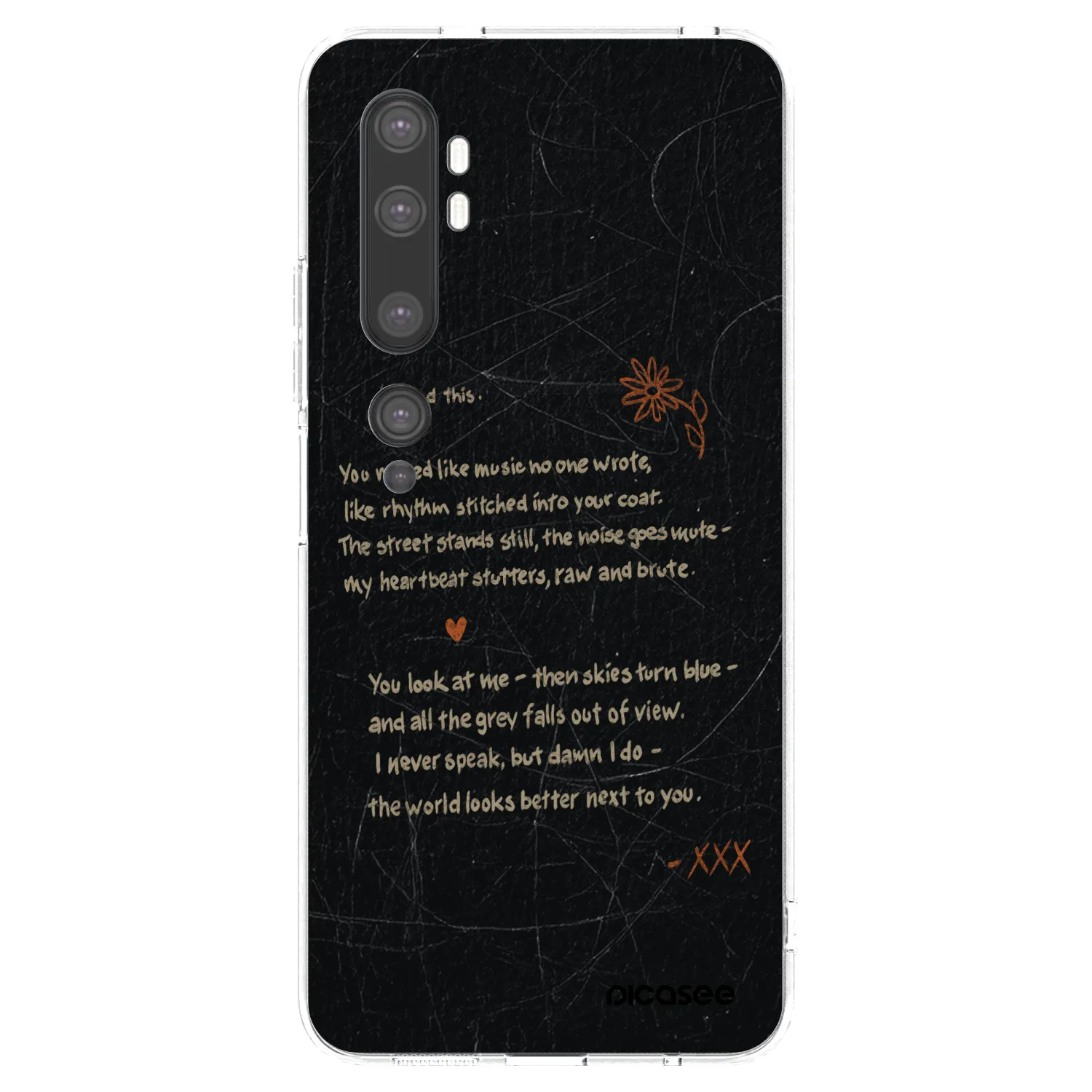 Picasee silikonski prozorni ovitek za Xiaomi Mi Note 10 (Pro) - POET
