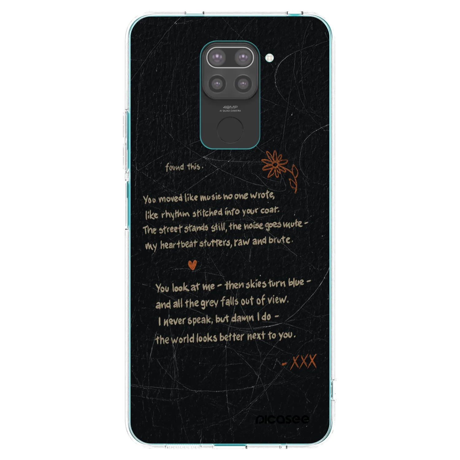 Picasee silikonski črni ovitek za Xiaomi Redmi Note 9 - POET