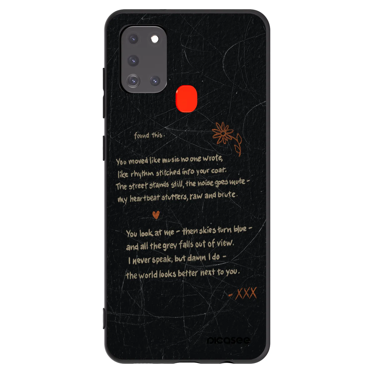 Picasee silikonski črni ovitek za Samsung Galaxy A21s - POET