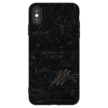 Picasee silikonski črni ovitek za Apple iPhone XS Max - SCRATCH