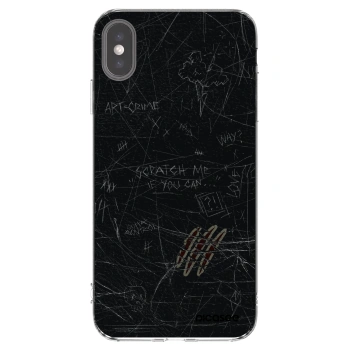 Picasee silikonski prozorni ovitek za Apple iPhone XS Max - SCRATCH