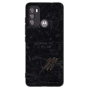 Picasee silikonski črni ovitek za Motorola Moto G60 - SCRATCH