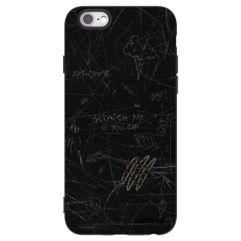 Picasee silikonski črni ovitek za Apple iPhone 6/6S - SCRATCH