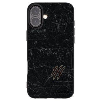 Picasee silikonski črni ovitek za Apple iPhone 16 Plus - SCRATCH