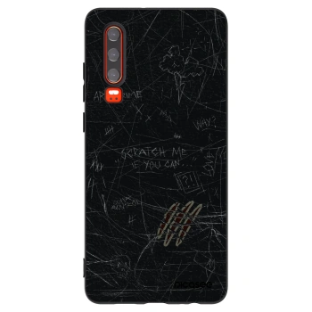 Picasee silikonski črni ovitek za Huawei P30 - SCRATCH