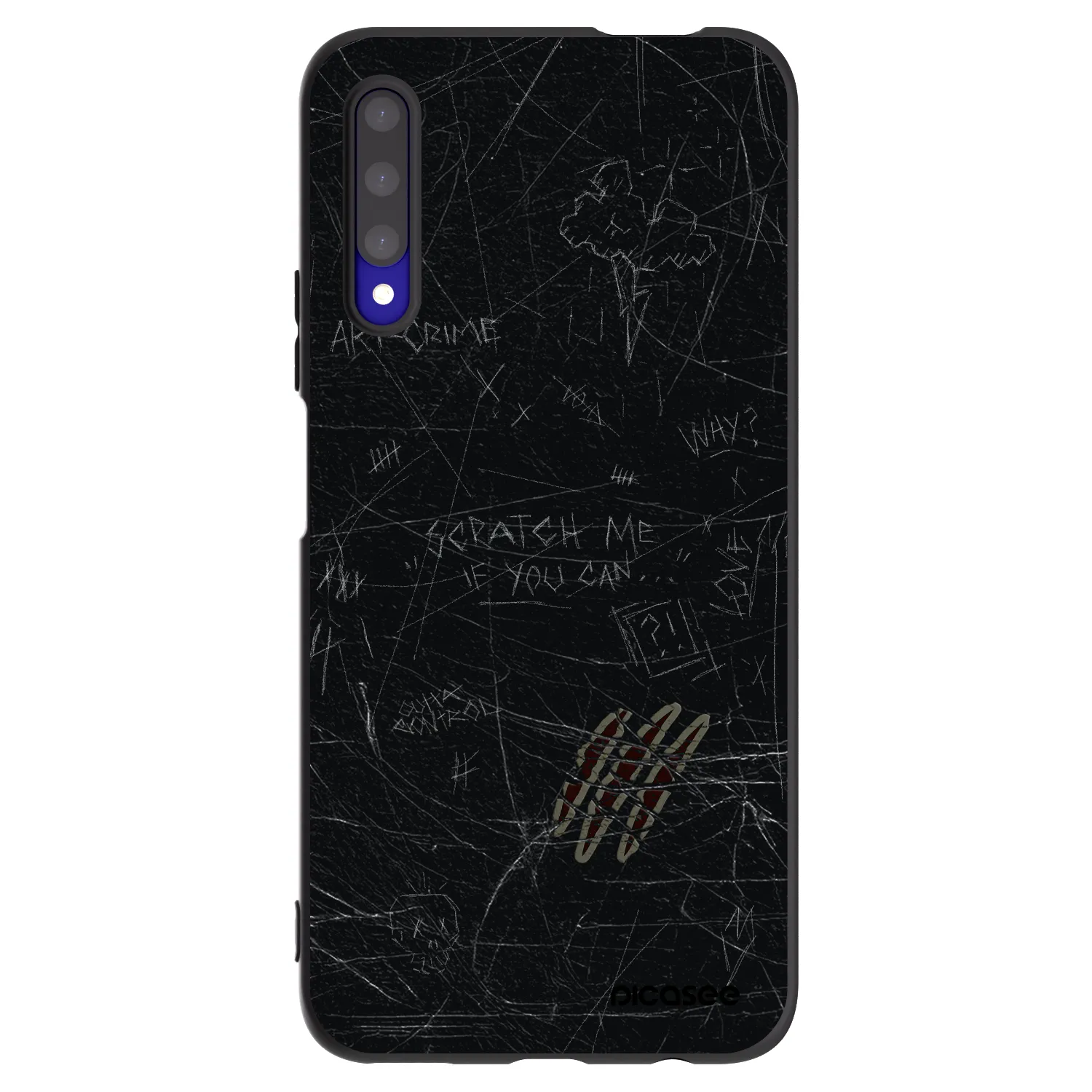 Picasee silikonski črni ovitek za Honor 9X Pro - SCRATCH