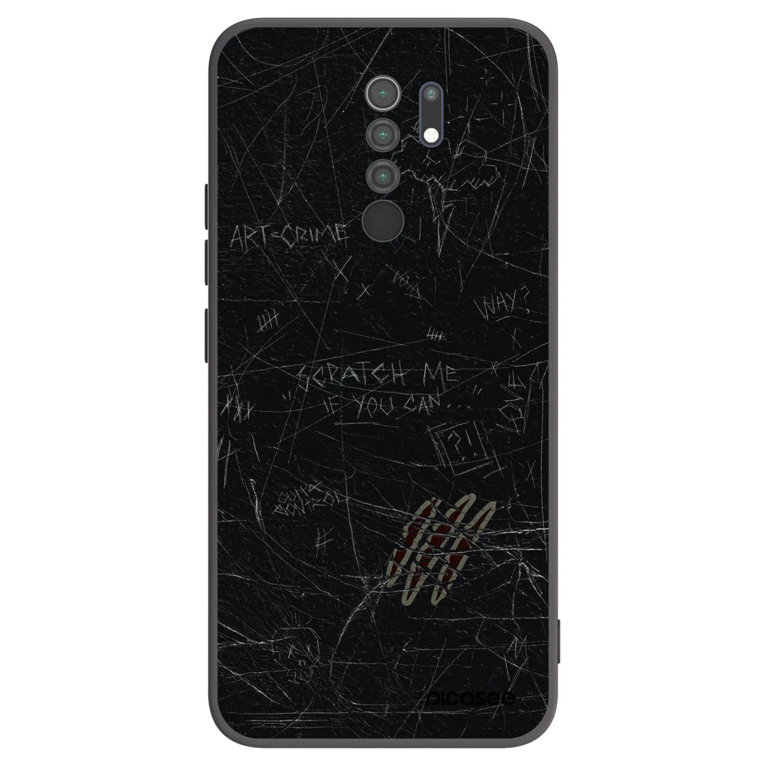 Picasee silikonski črni ovitek za Xiaomi Redmi 9 - SCRATCH