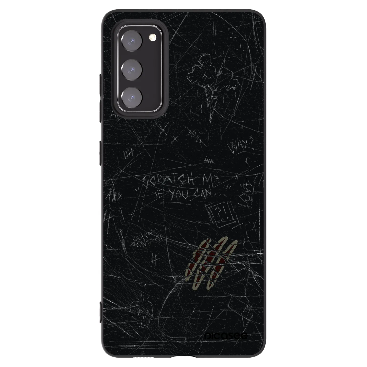 Picasee silikonski črni ovitek za Samsung Galaxy S20 FE - SCRATCH