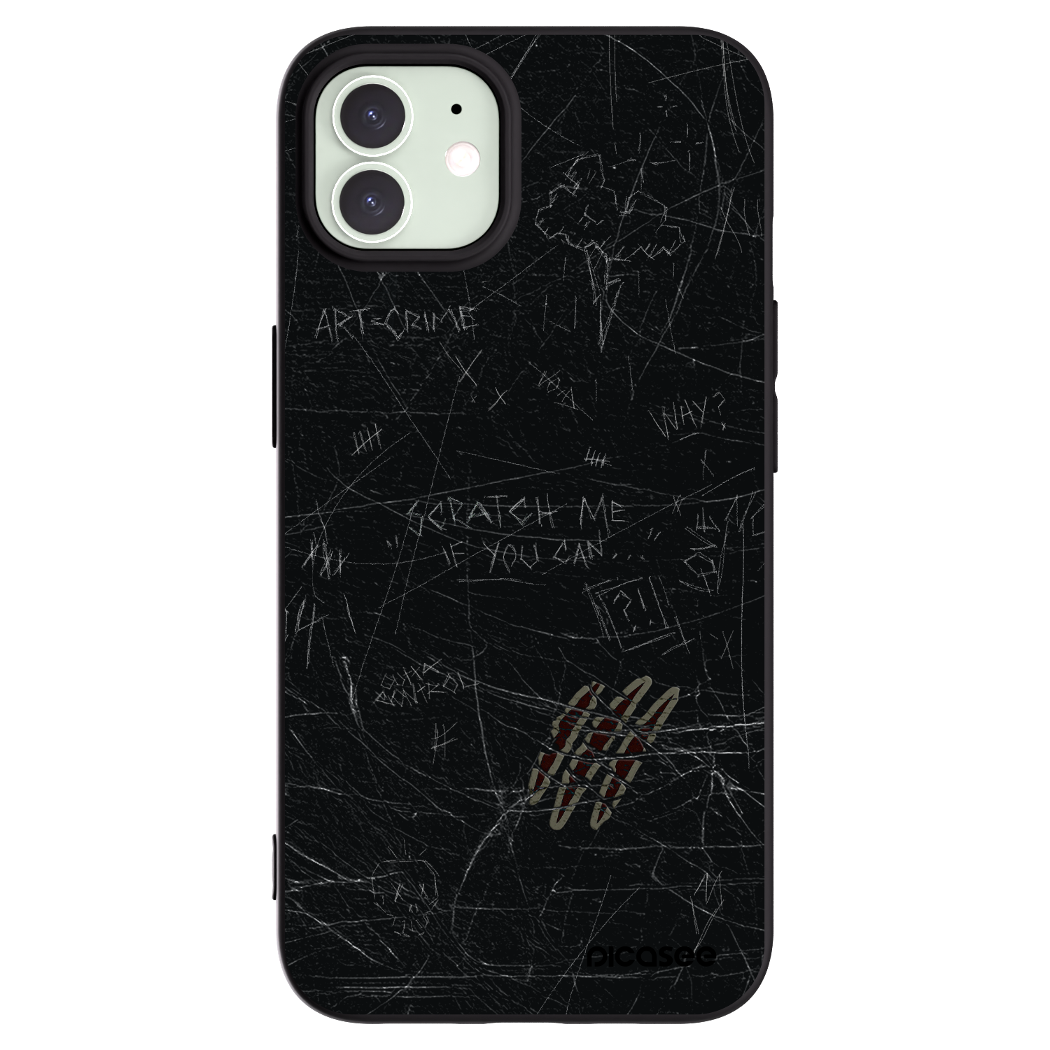 Picasee silikonski črni ovitek za Apple iPhone 12 Pro - SCRATCH