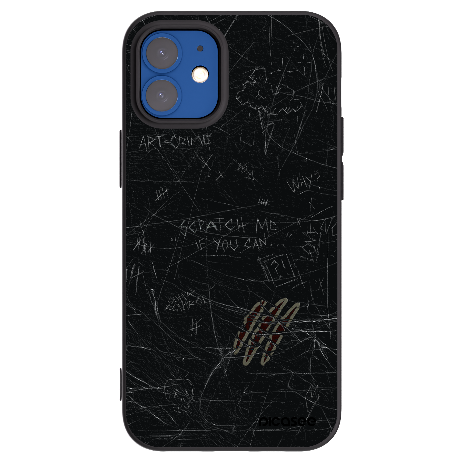 Picasee silikonski črni ovitek za Apple iPhone 12 mini - SCRATCH