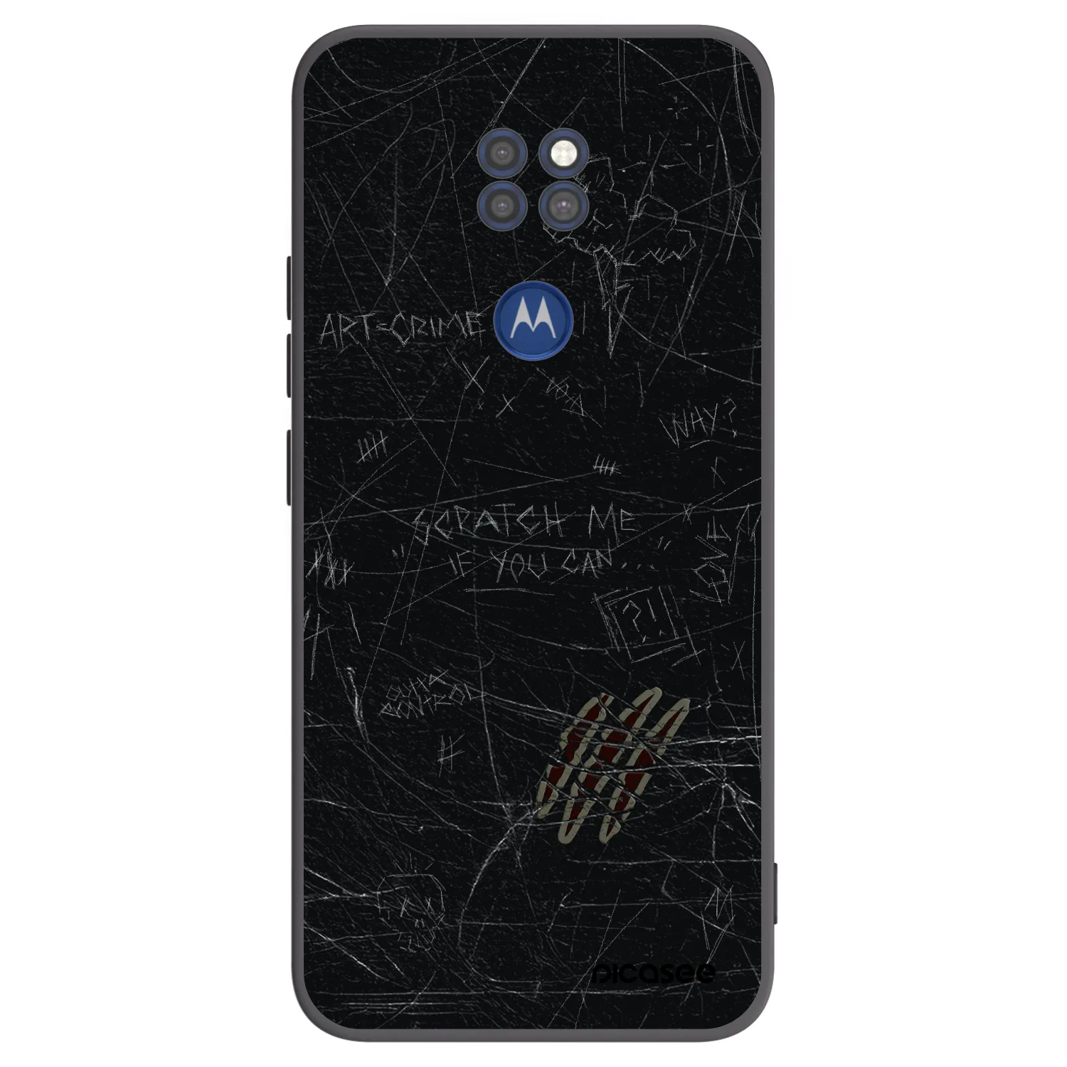 Picasee silikonski črni ovitek za Motorola Moto G9 Play - SCRATCH