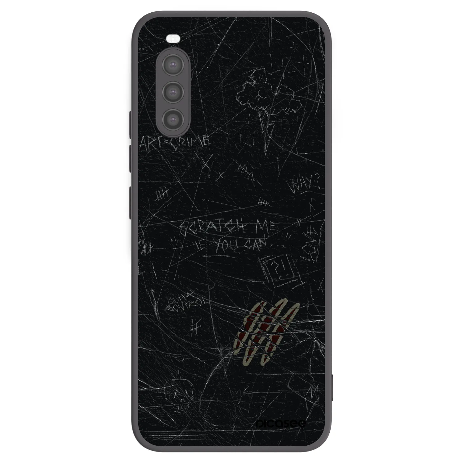 Picasee silikonski črni ovitek za Sony Xperia 10 II - SCRATCH