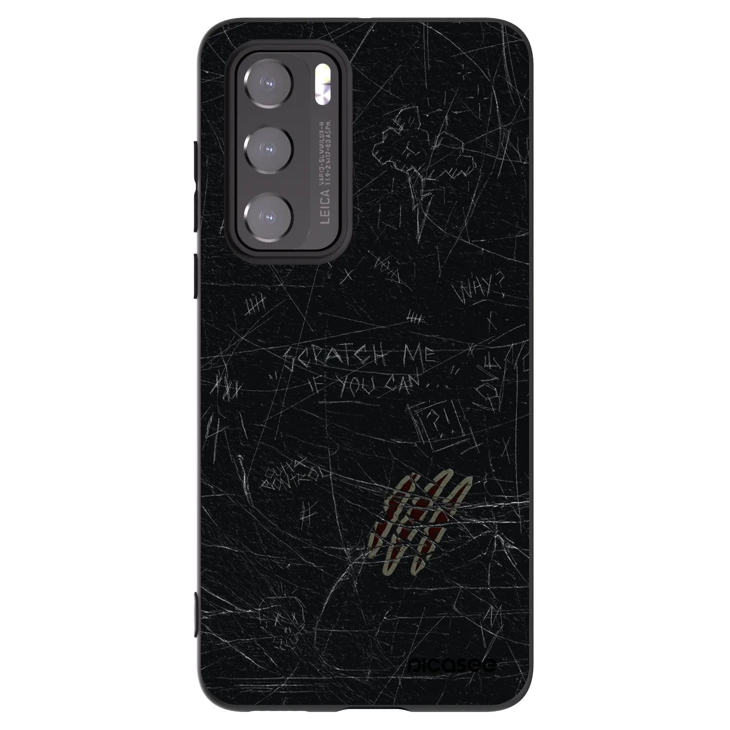 Picasee silikonski črni ovitek za Huawei P40 - SCRATCH