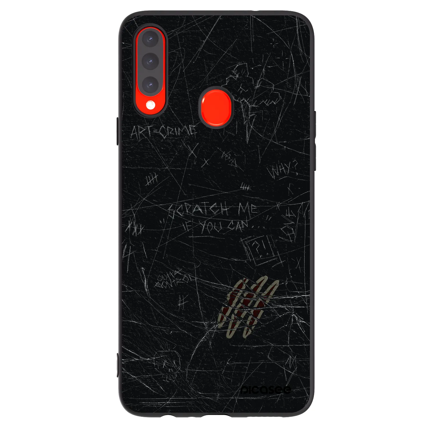Picasee silikonski črni ovitek za Samsung Galaxy A20s - SCRATCH